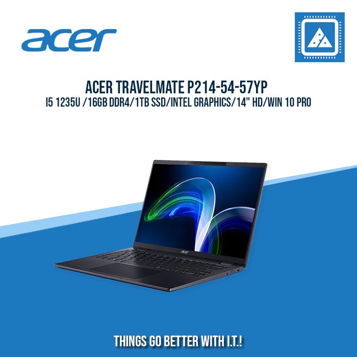 ACER TRAVELMATE P214-54-57YP  I5 1235U /16GB DDR4/1TB SSD | BEST FOR STUDENTS AND FREELANCERS LAPTOP ACER TRAVELMATE P214-54-57YP  I5 1235U /16GB DDR4/1TB SSD | BEST FOR STUDENTS AND FREELANCERS LAPTOP
